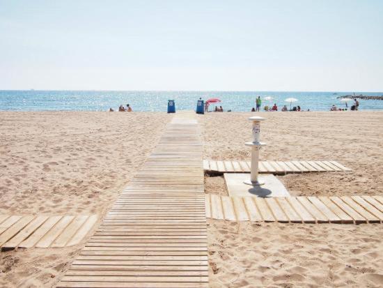 Apto Con Piscina En La Playa Cerca De Vlc Con Ac Lägenhet Puçol Exteriör bild